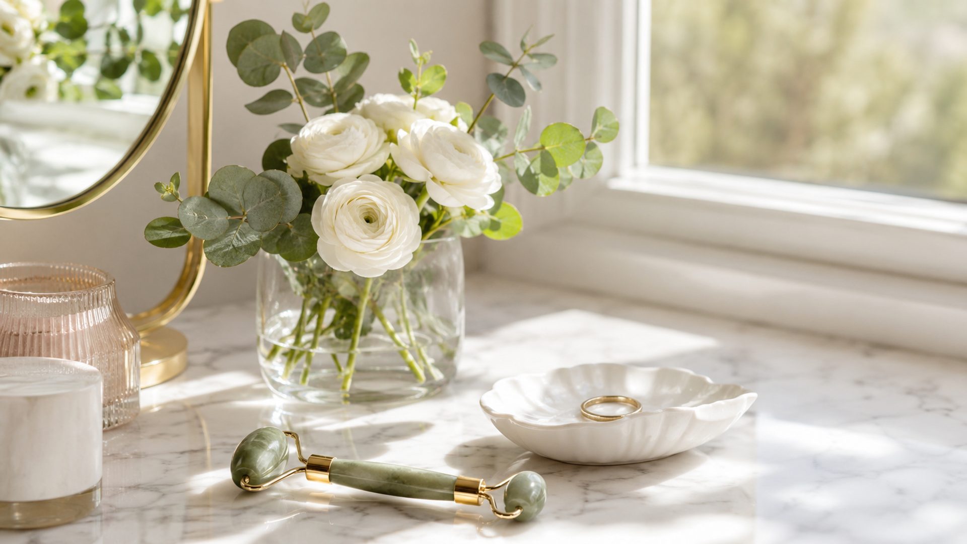 Fresh spring blooms symbolizing a seasonal self-care refresh